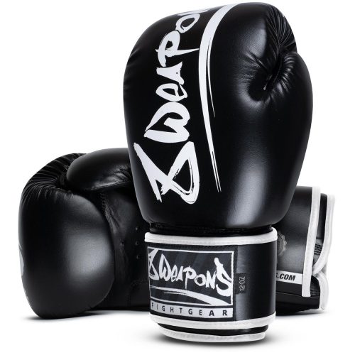 8 WEAPONS Boxing Gloves, Unlimited 2.0, black-white, műbőr