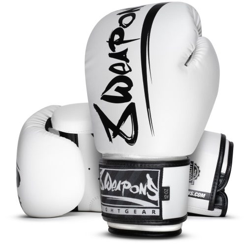 8 WEAPONS Boxing Gloves, Unlimited 2.0, white-black, műbőr