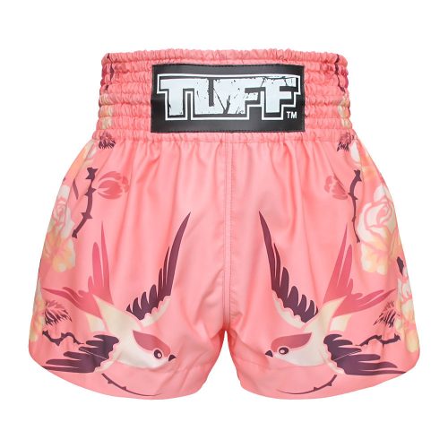 TUFF BIRDS AND ROSES MUAYTHAI SHORT (PINK)